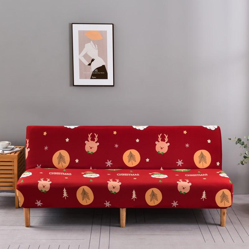 Christmas decoration folding sofa bed cover sofa covers spandex double seat cover slipcovers for living room geometric print