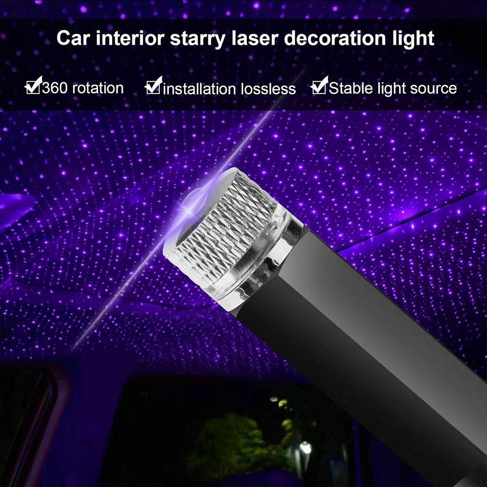 360° LED Car Roof Light Mini LED Galaxy Lamp Decorative Lamp Star Night Light  Room Ceiling