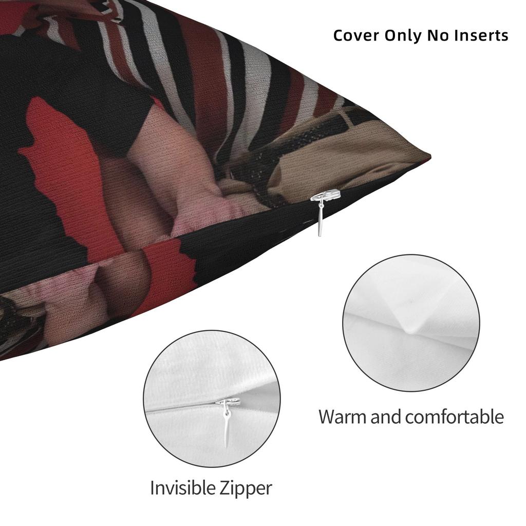 Heated Rivalry Square Pillow Cases Hockey Romance Cushion Covers Creative Zippered Decorative Pillowcase for Sofa 40x40cm