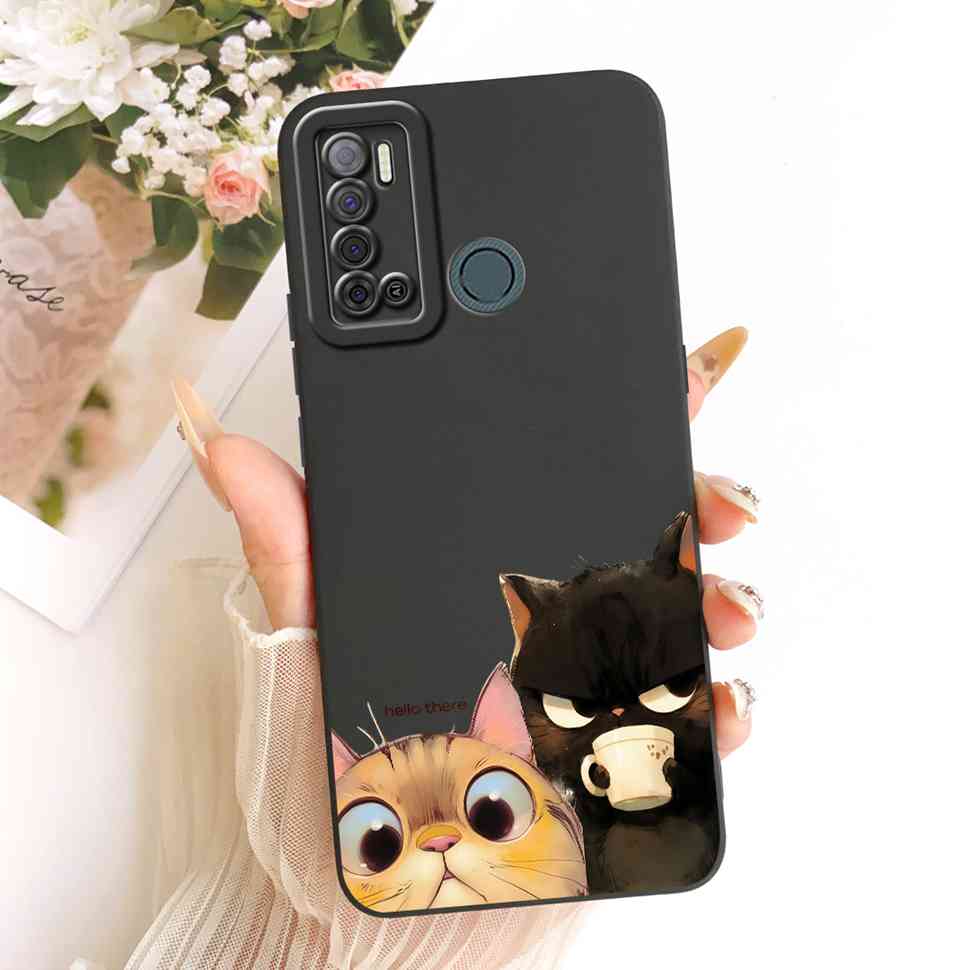 Für Tecno Spark Power 2 Hülle LC8 Niedliche Katze Cartoon Hülle Weiche Silikon Handyhülle Für Tecno SparkPower 2 Power2 Schale