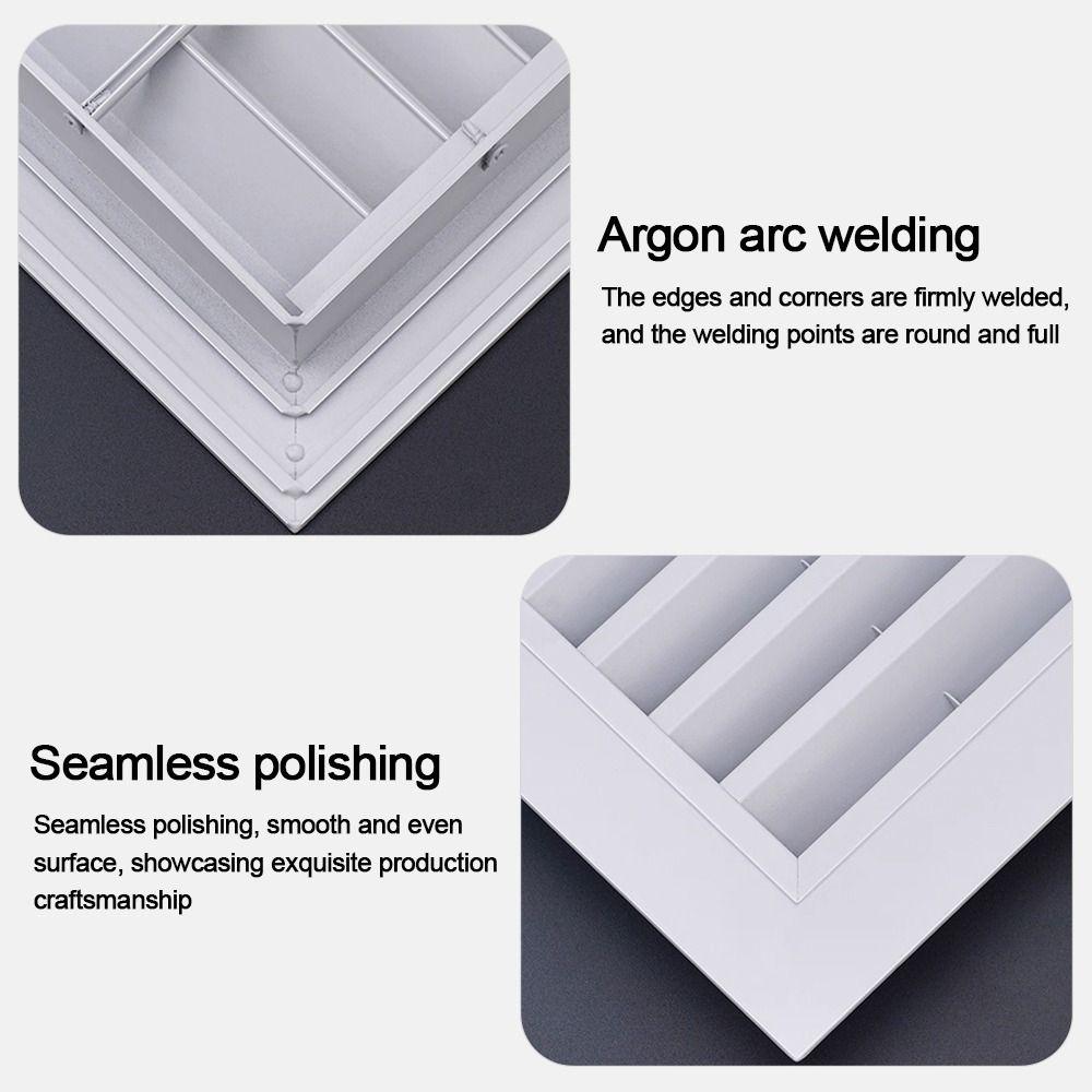 New Aluminum Alloy Air Vent Grille White Square Return Air Grill Gable Wall Shed Vent Attics