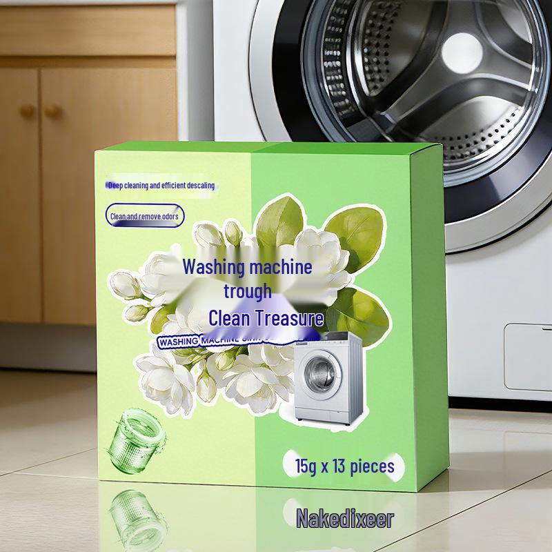 Pear Pond Universal Washing Machine Drum Cleaner - Powerful Descaler & Oxygen Cleaning Block for Maintenance