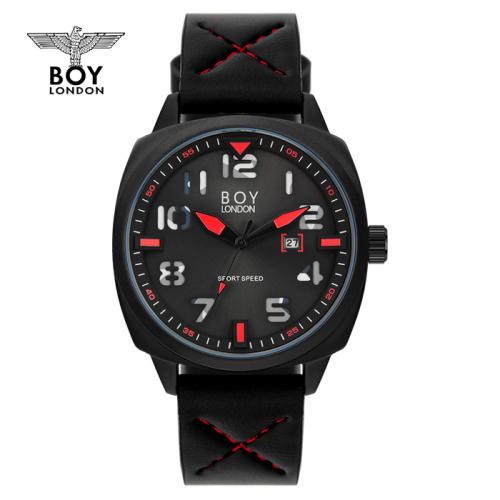 [ЧАСЫ BOY LONDON] ЧАСЫ BOY LONDON Мужские кожаные часы BLD5255-RDBK Standard