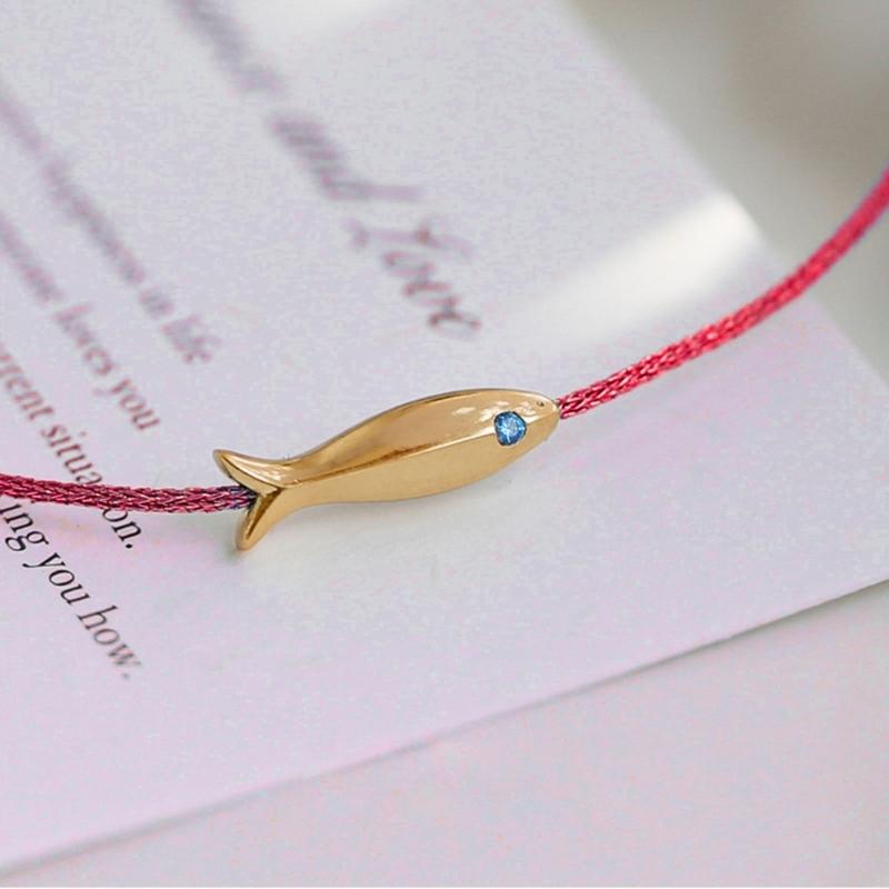 Schulbeginn Roter Faden Handseil Glücksbringer Kleiner Fisch Mutter-Kind Handgewebte Farbige Armbänder für Mama Tochter