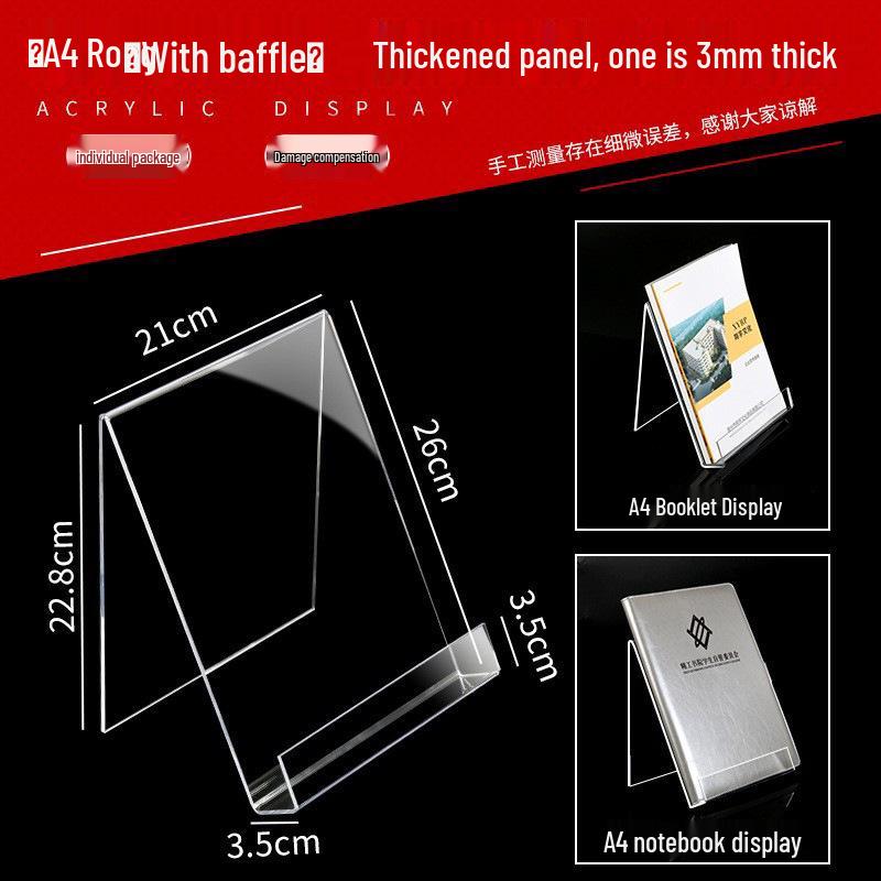 Transparent Acrylic Book Stand and Display Holder