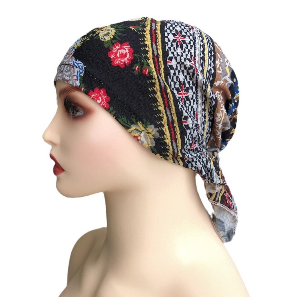 Short Damen Asian Ethnic Hat With Floral Cotton Material For All Seasons
