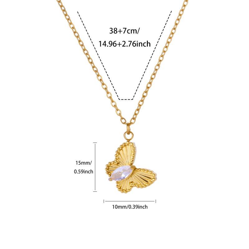 Butterfly Necklace Women's Exquisite Fashion Versatile Gold Store Butterfly Necklace Supply