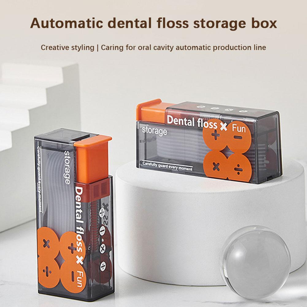 Automatic Dental Floss Storage Box Portable Pop-Up Dental Floss Dispenser Refillable Floss Container Dental Oral Hygiene Care
