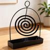 Rustproof Mosquito Coil Stand Portable Mosquito Incense Holder Modern Coil Vertical Stand Camping