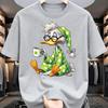 Cartoon Fun Duck Print Graphic Print T-shirt Women Fashionable Comfortable Breathable Soft Casual Sports Short Sleeve Cotton T-shirt
