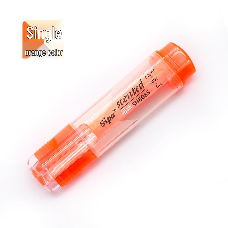 Surligneurs parfumés aux fruits de style coréen, 7 couleurs, pointe biseautée pour surligner et marquer pour étudiants