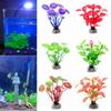 1/5Pcs Artificial Lotus Leaf Aquatic Plants with Ceramic Base 10cm PVC Aquarium Fish Tank Landscape Underwater Plant Decorations
