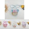 Adorable Fashionable Kids Crossbody Mini Sequin Coin Purse With Bow Design