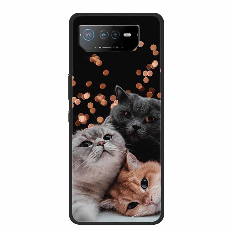 Phone Case For Asus ROG Phone 6D Ultimate Back Cover Case Black TPU Silicone Soft Coque For Asus ROG Phone 6 Pro Case Phone6 Pro