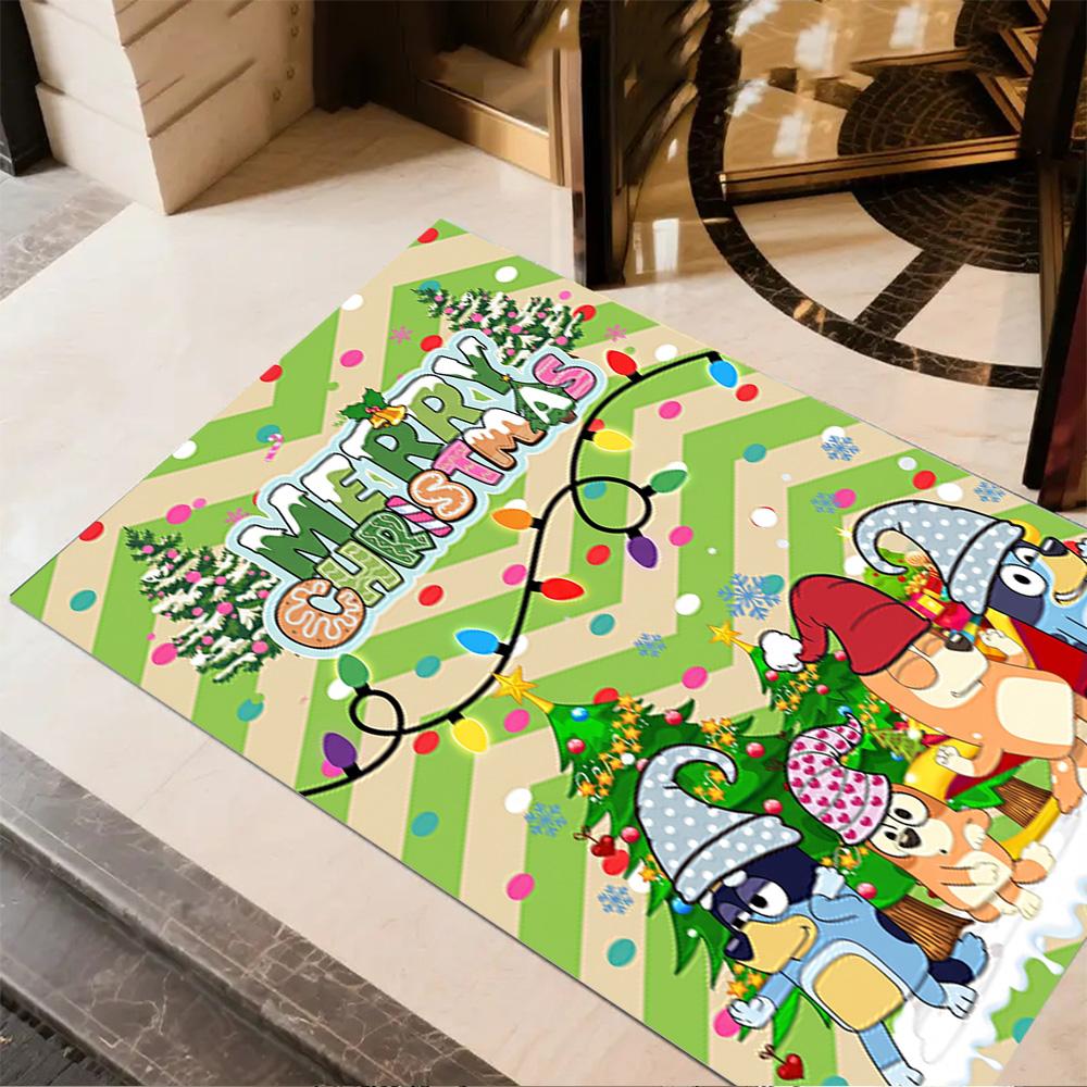 Merry Christmas Celebration Area Rug Suitable for Study room Playrooms Outdoor Hallway Antislip Carpet Decorate Offices Best for Christmas