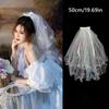 Butterfly Wedding Veils with Clip White Veil New Mesh Tulle  Bridal Veils Headdress Accessories