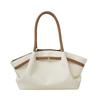 Korean version of popular pleated tote bag women's 2025 new large-capacity simple casual high-end shoulder handbag