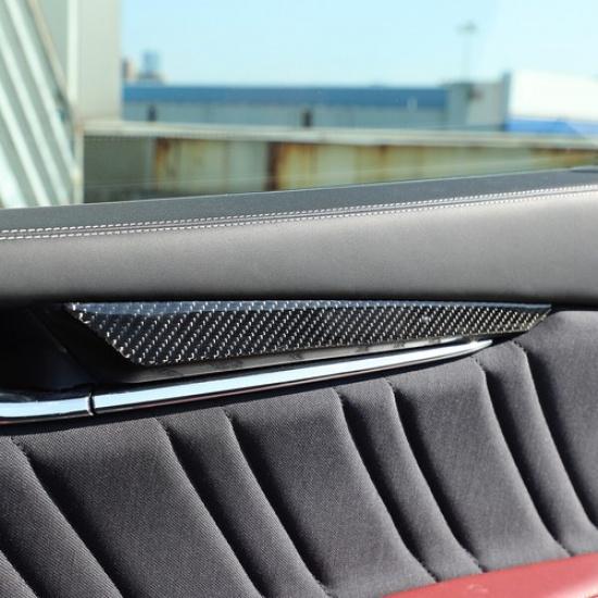 Carbon Fiber Interior Door Panel Cover Trim Fit For Maserati Ghibli 2014-