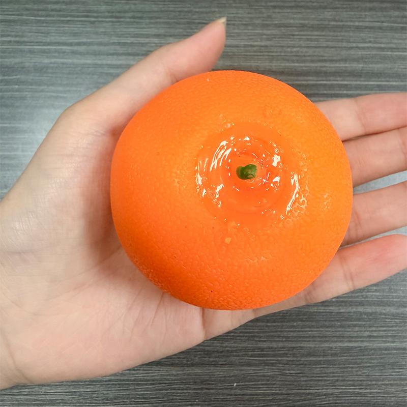 Orange Knuspriger Formbarer Stressball Knuspriges Quetschspielzeug Runde Blöcke Gefülltes Fidget Spielzeug ASMR Sensorische Stressabbau Spielzeuge