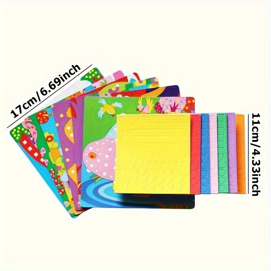 6/12pcs DIY Mosaic Painting Kit Vibrant 3D EVA Foam Stickers Craft Cartoon Animals Vehicles Create Wall Art Home Decor JXB