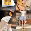 5Cm~ Height-increasing thick-soled Boken half-slippers for women's summer wear, the new little golden beans, one pedal, lazy bag head sandals