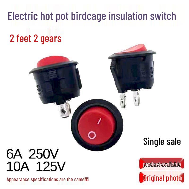 Two-Pin Rocker Switch for Electric Hot Pot and Children's Car