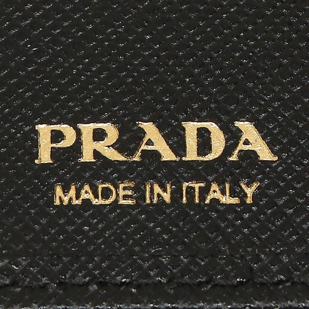 Bifold Wallet Saffiano Mini Wallet 1MV204 QHH Black [Prada] Women's (1) NERO(F0002) [Item]