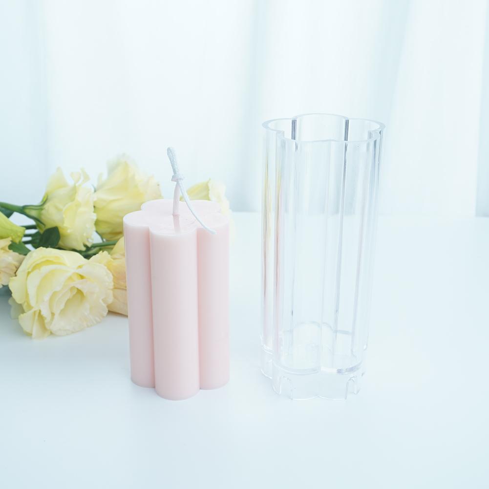 Candle Mold Soap Making Stripe Match Large Cylinder Rib Handmade Plastic Clay Tools DIY Craft Church Wedding Supplies