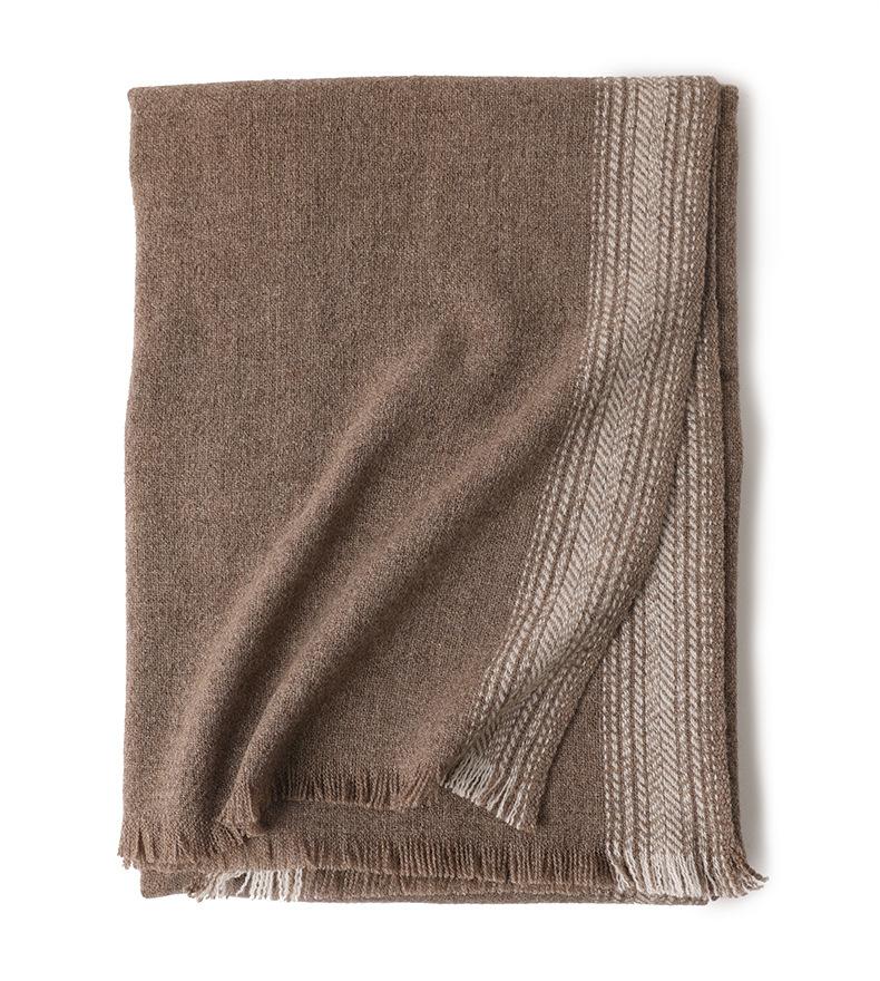 

Горячий большой шаль утолщенный модный вертикальный край шерстяной шарф теплый домашний шерсть ягненка одеяло шарф 220