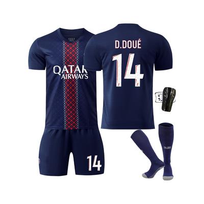 (#14 D.DOUE) 25-26 Paříž hlavní starý model číslo Fotbalový dres pro děti a dospělé