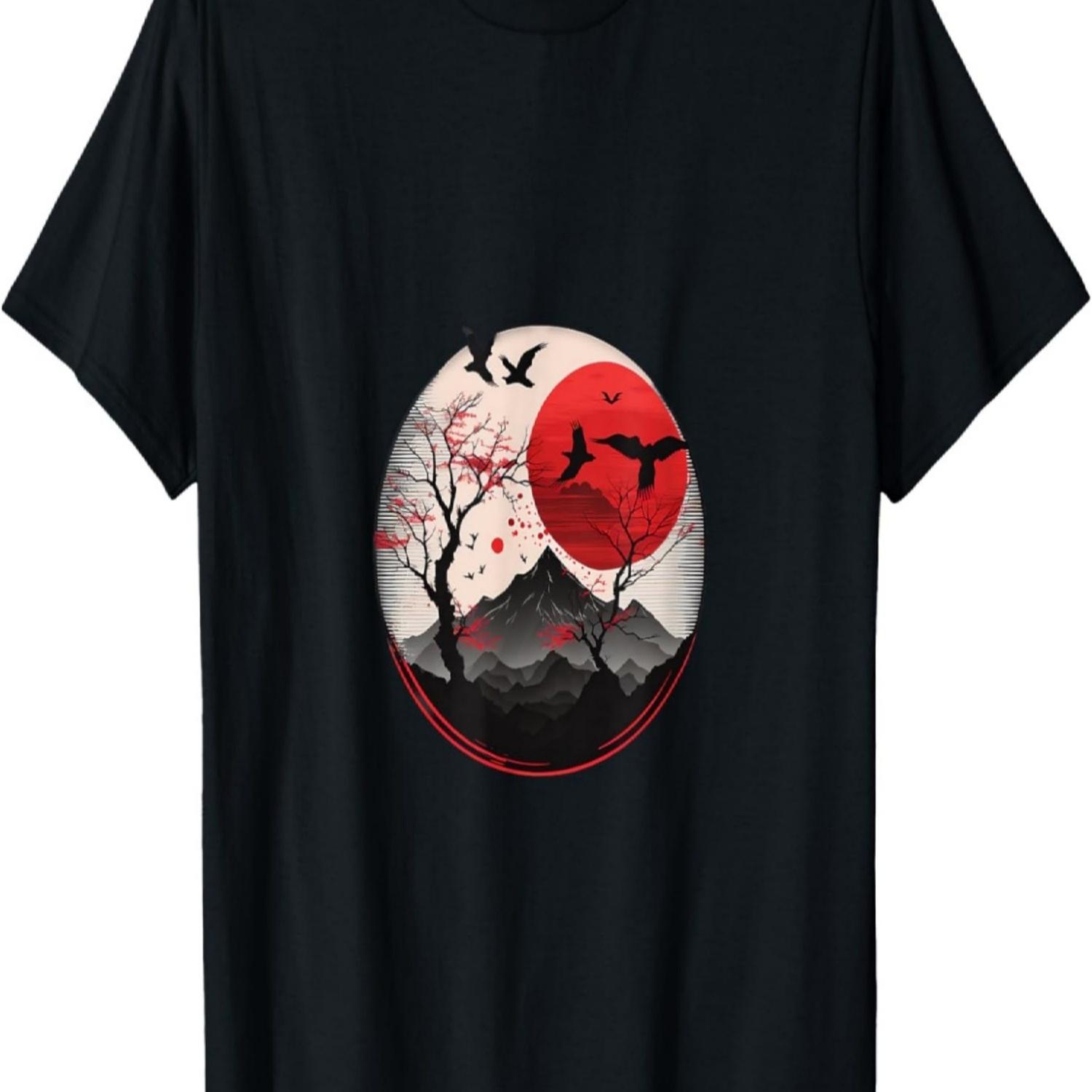 Experience the Beauty of Japan s Nature with Cherry Blossom T-Shirt S чёрный