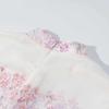 Rochie de vară roz cu imprimeu floral, cu mâneci lungi și talie marcată, pentru femei, stil european și american