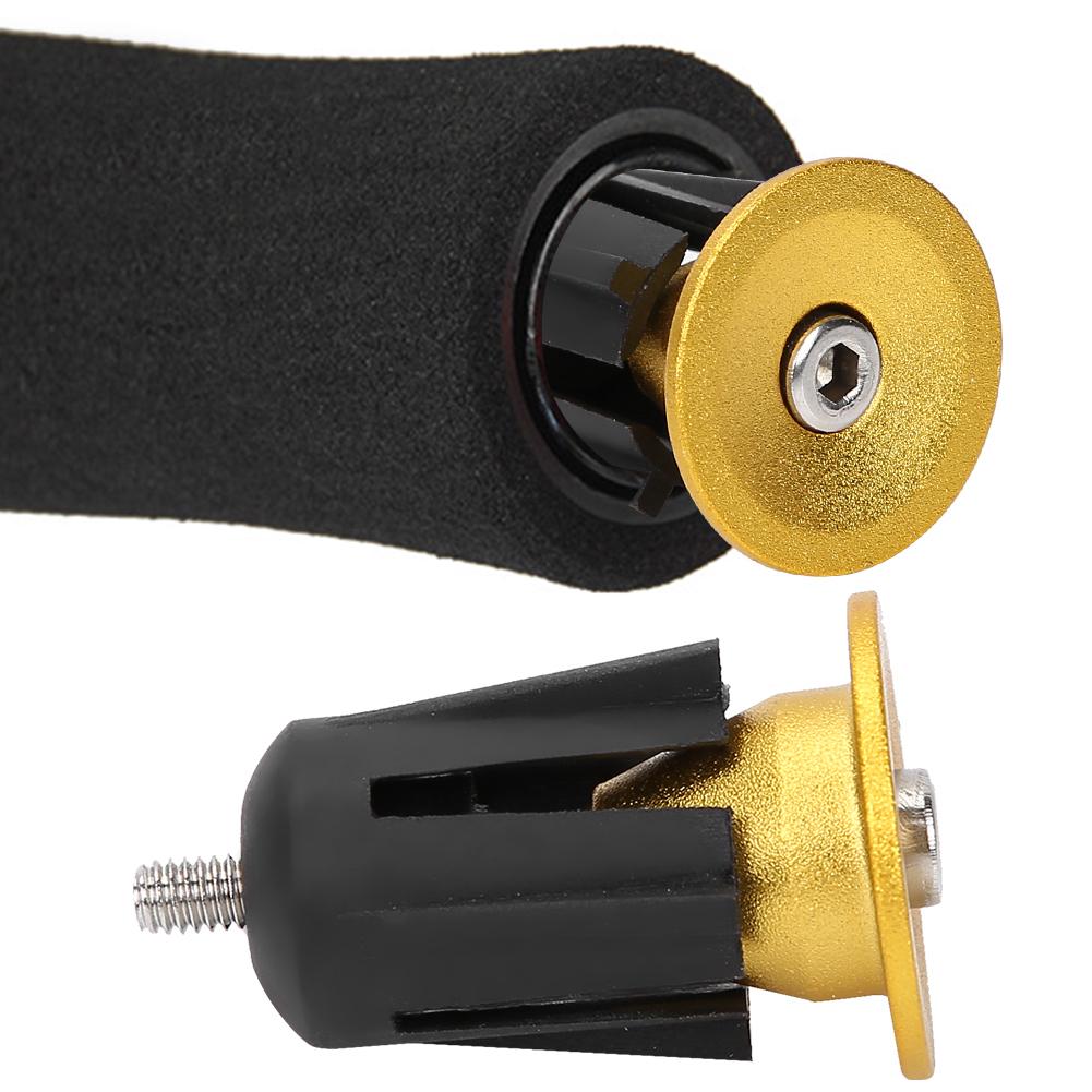 1 Pair Aluminum Alloy Bike Grips Bar End   Plug for Mountain Bike Handlebar (  color)
