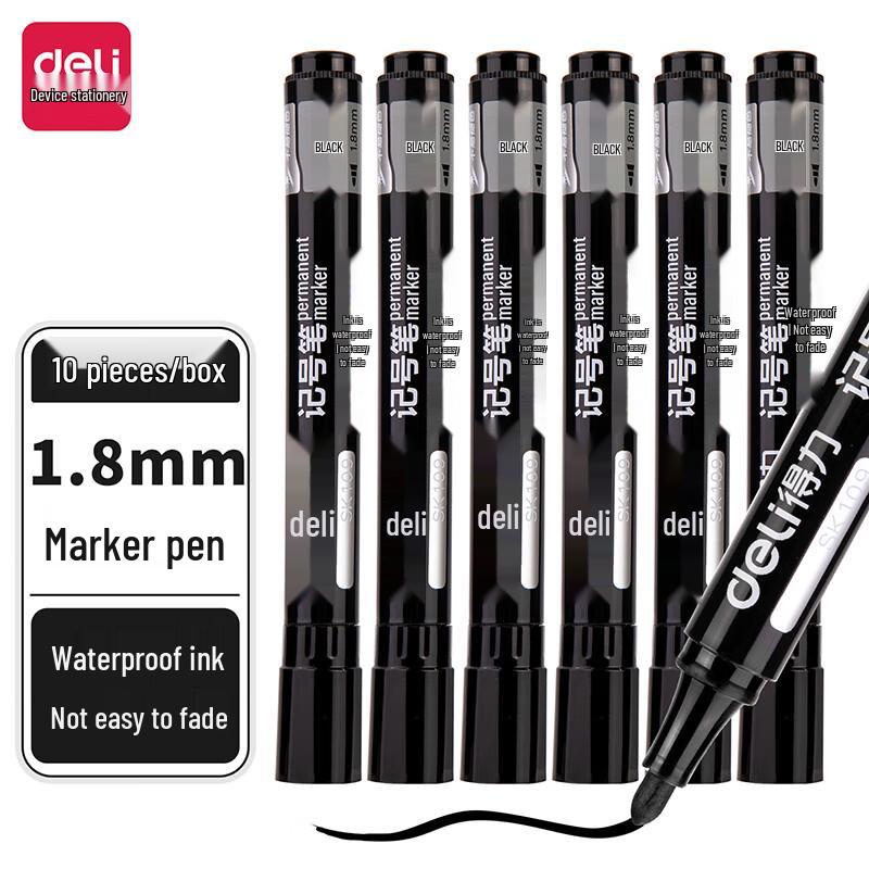Deli SK109 Single Tip Oil-Based Marker Pen чёрный