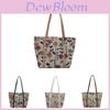 Embroidery Colorful Flower Style Large Capacity Bag For Women With Zipper Closure And Phone Pocket