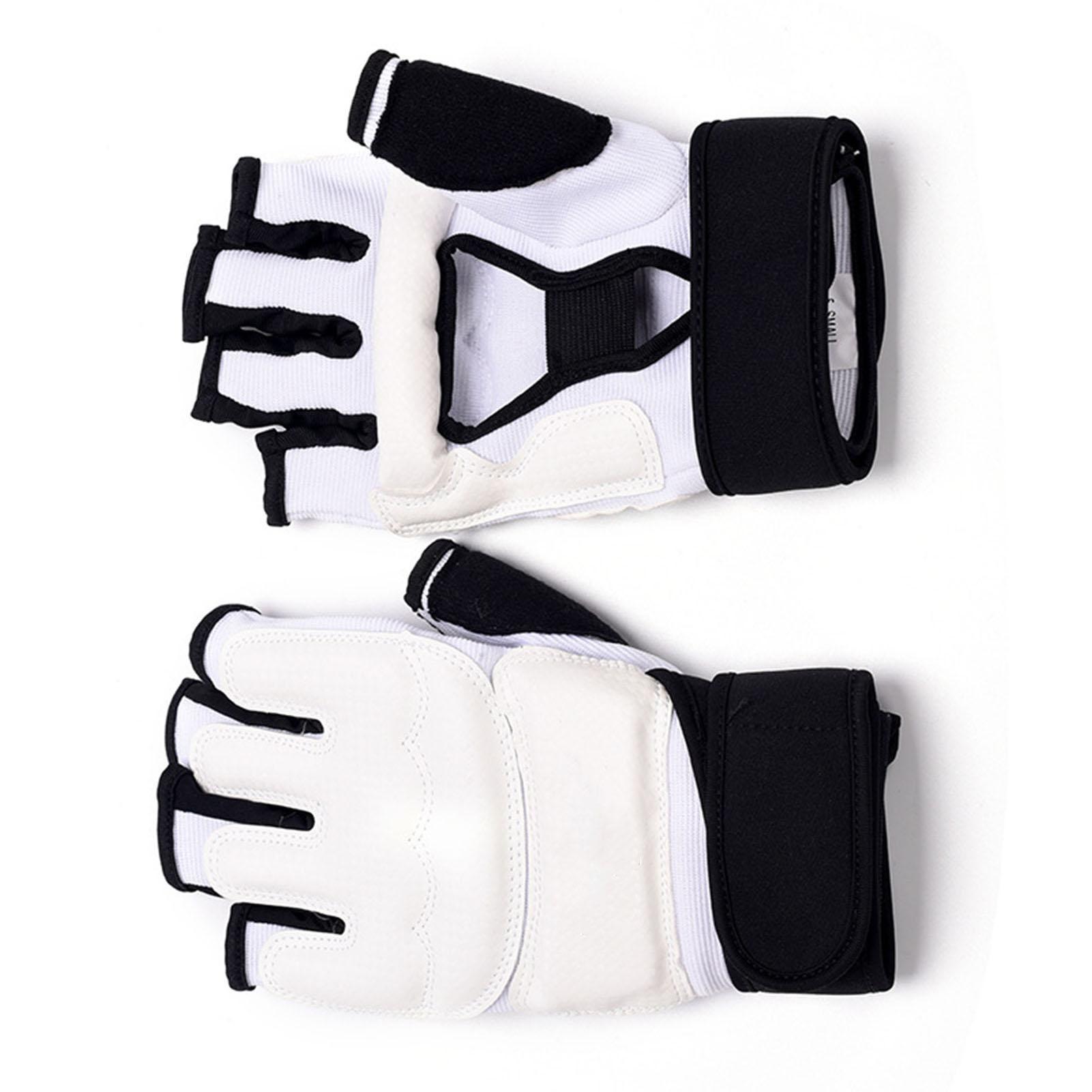 

1 пара перчаток для тхэквондо, карате, из ПУ кожи, мягкая пена, хлопок, защита рук для спарринга, кикбоксинга