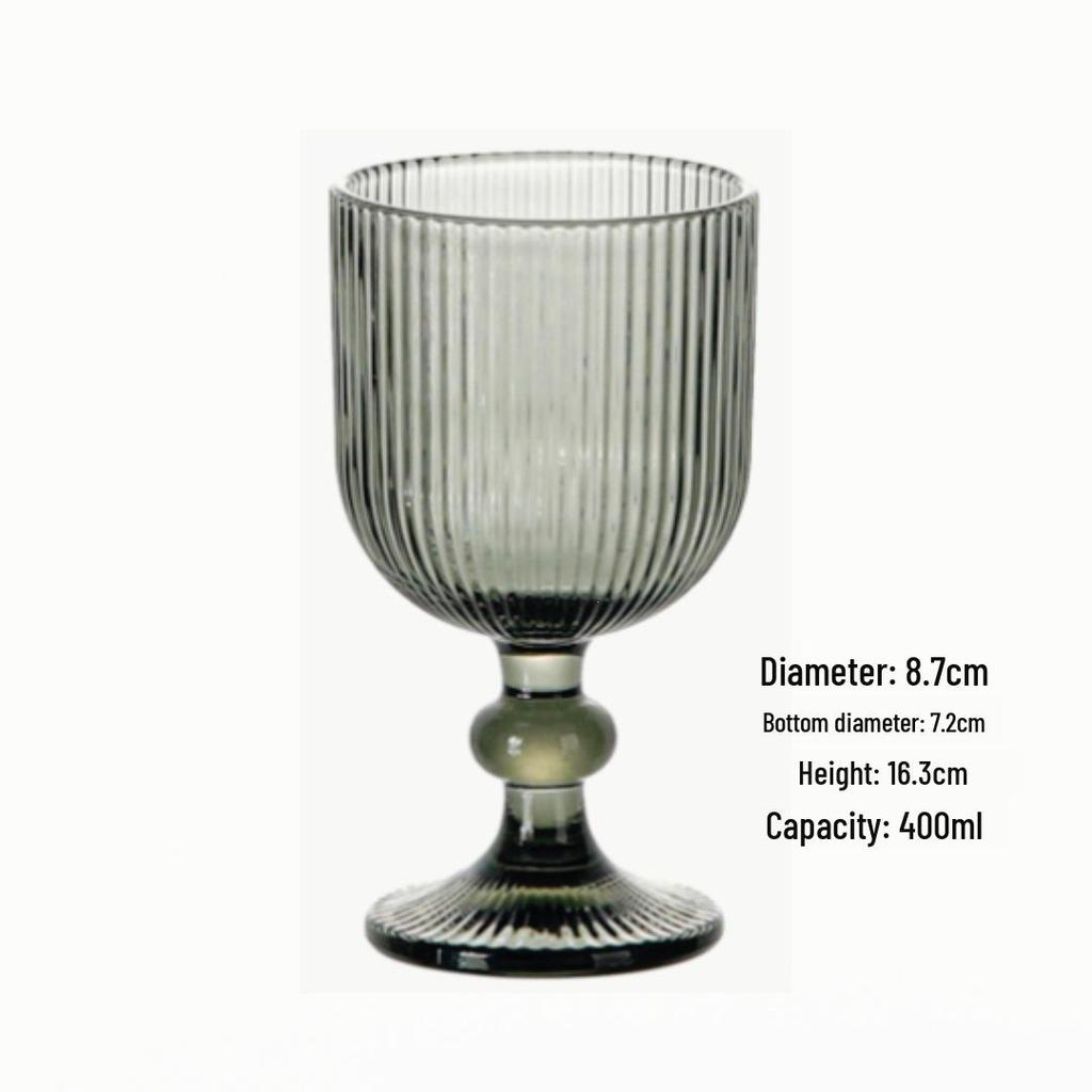 Premium Thickened Glass Goblet for Red Wine, Juice, Bar, or Wedding Decoration
