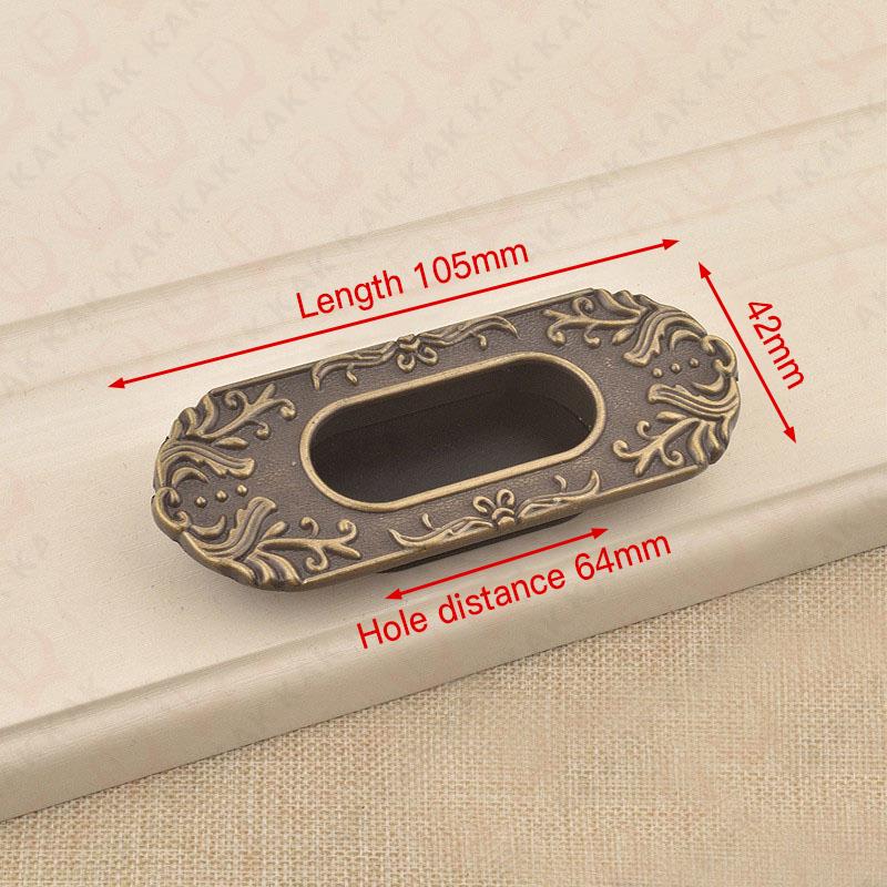 KAK Hidden Door Handles Zinc Alloy Tatami Recessed Pull Sliding Door Handles Bedroom Cabinet Handle Furniture Handle Hardware