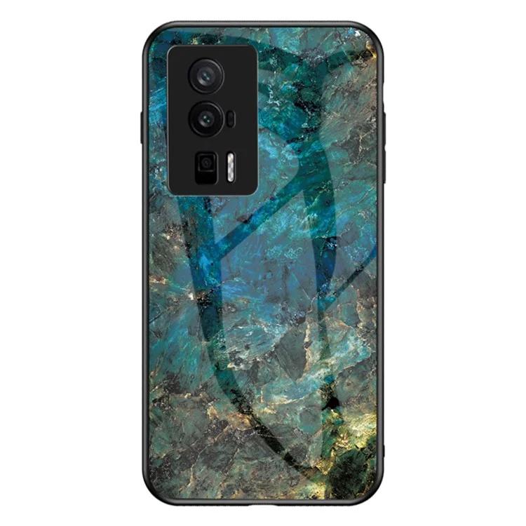 

Для Xiaomi Poco F5 Pro 5G/Redmi K60 Pro 5G/K60 5G закаленное стекло + ПК + чехол из ТПУ с мраморным узором и принтом, защитный чехол для телефона