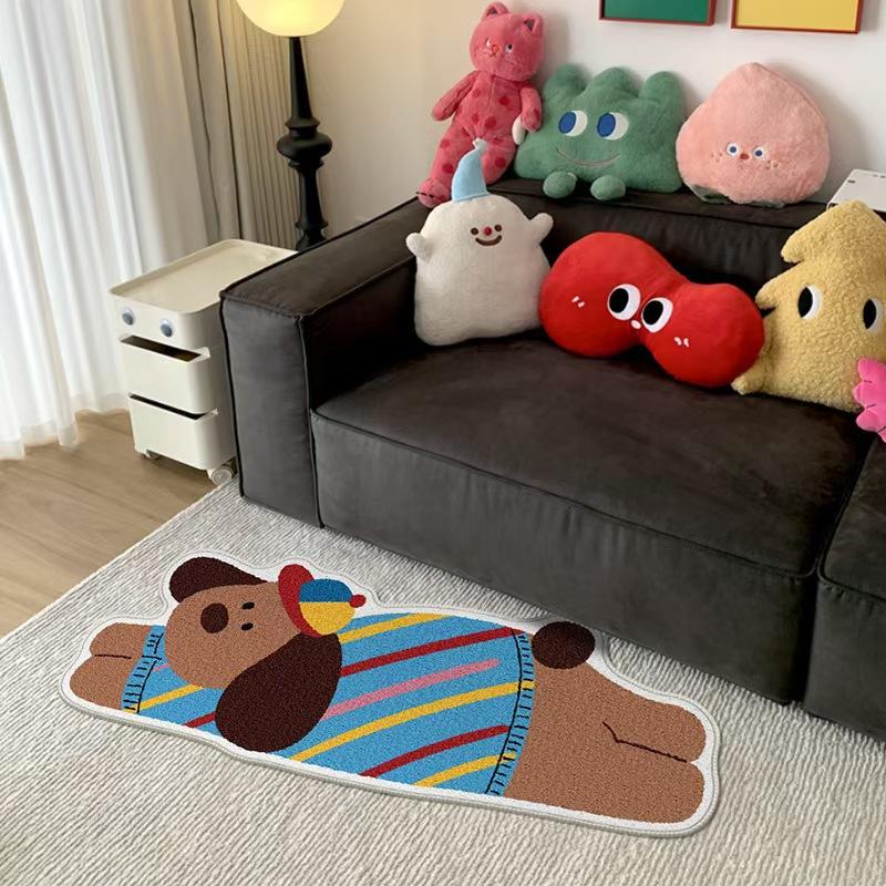 

Cartoon Cute Bedroom Bedside Blanket Girl Heart Decoration Mirror Front Blanket Cloakroom Imitation Cashmere Carpet Dirt-resistant and Easy To Care 40 * 110cm