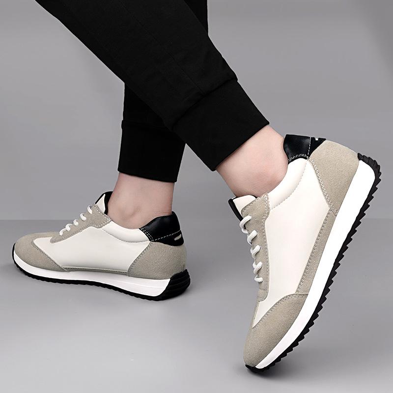 Fashion All-match Men Casual Shoes Fashion Male Skate Shoes Men Genuine Leather Outdoor Sneakers Non-Slip Male Comfortable Hiking Shoes
