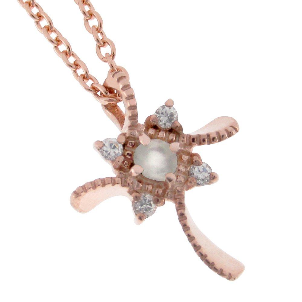 

Shinjuku Gin no Kura Natural Stone Twist Cross Pink Gold Necklace Silver 925 Cross Star Delicate Birthstone (Moonstone) Women s золотой