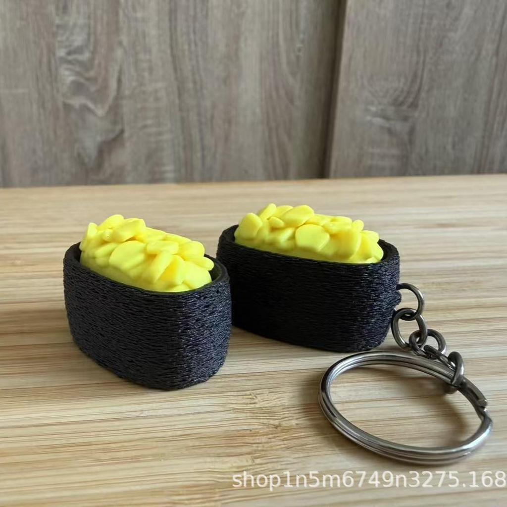 Flying Fish Roe Gunkan Sushi Keycap - 3D Printed Decompression Toy & Bag Pendant