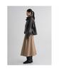 8seconds Belted Pleated Long Skirt Beige