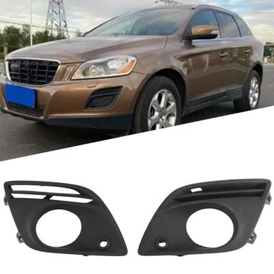 Pair Car Front Bumpers Fog Light Cover for XC60 2009-2016 31294051 31294052 Fog Lamp Trim Caps with PDC Light Hole