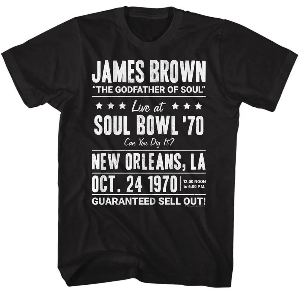 

James Brown Men039;s T Shirt The Godfather 1970 SOUL BOWL NEW ORLEANS R amp; B Music Unisex T-Shirt XXXXL