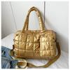 Autumn and Winter Advanced Sense Space Cotton Down Bag Large Capacity Crossbody Portable Dual-purpose Tote Bag Commuter Women's Bag