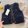 Boys' Korean-Style Lambswool Vest: 2025 Autumn/Winter Trendy Outerwear for Kids