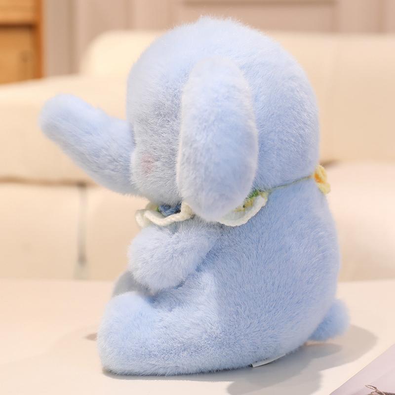 Non-Toxic Cute Elephant With Bib Plush Toy Cartoon Stuffed Animals Plushies Doll Soft Peluches Toys For Children Gift Room Decor