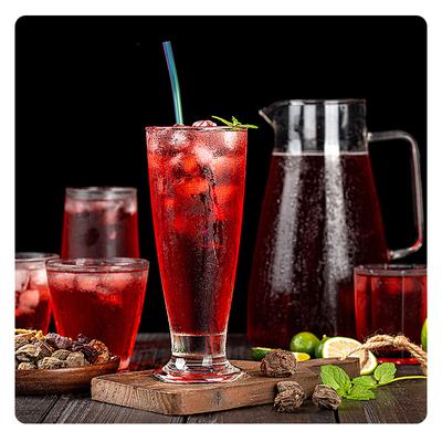 Trinkhalm-Set Bunt Wiederverwendbarer Strohhalm Edelstahl-Strohhalm Breit Perlen-Milchshake Bubble Tea-Strohhalm Mit Bürste